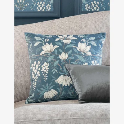 Marks & Spencer Laura Ashley Velvet Parterre Cushion Blue Mix
