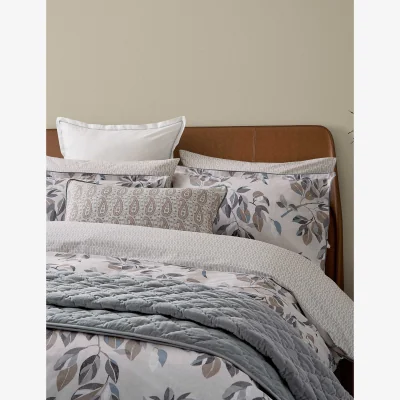 Marks & Spencer Bedeck of Belfast Pure Cotton Paisley Rectangular Cushion Grey Mix
