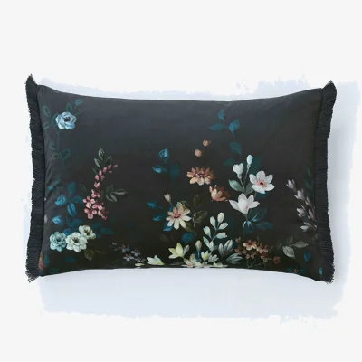 Marks & Spencer MM Linen Velvet Ciana Bolster Cushion Purple Mix