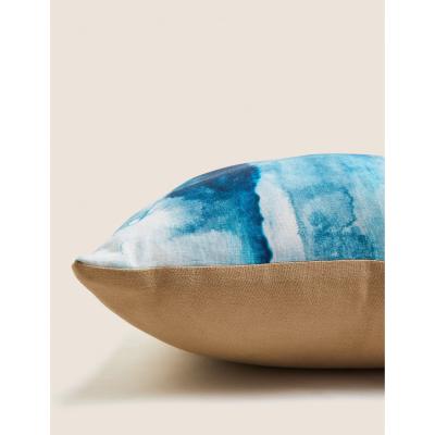 Marks & Spencer M&S Cotton Linen Abstract Watercolour Cushion - Multi, Multi