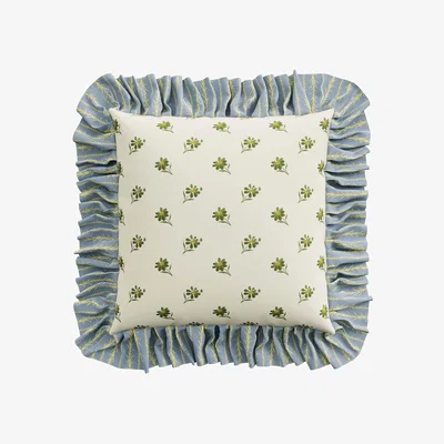 Marks & Spencer Sanderson Tuileries Frilly Square Cushion Cream Mix