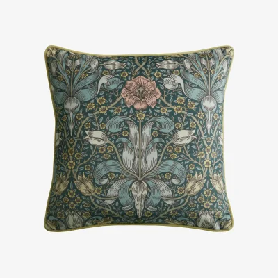 Marks & Spencer William Morris at Home Spring Thicket Velvet 45x45cm Cushion Blue Mix