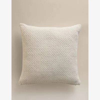 Marks & Spencer M&S Pure Wool Basket Weave Cushion Ecru
