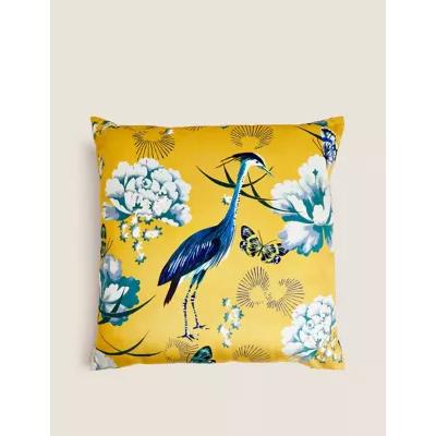 Marks & Spencer M&S Velvet Crane Cushion - Ochre, Ochre