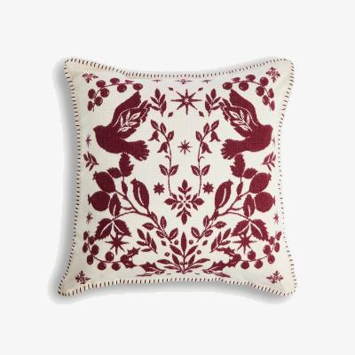 Marks & Spencer M&S Pure Cotton Bird Jacquard Cushion - Cream Mix, Cream Mix