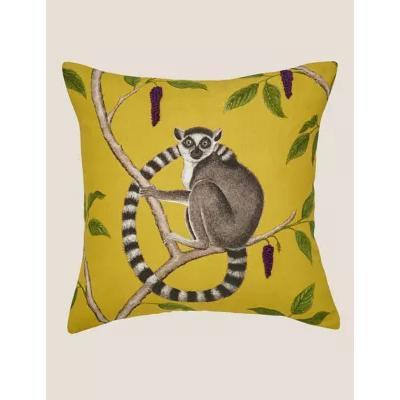 Marks & Spencer M&S Sanderson Pure Cotton Jackfruit Embroidered Cushion - Green Mix, Green Mix
