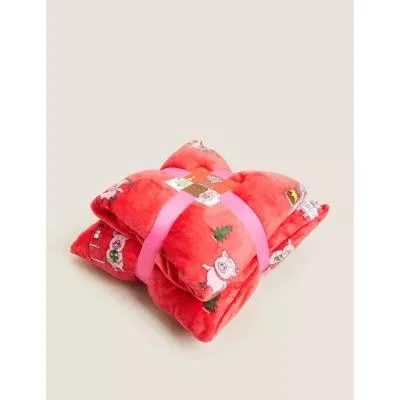 Marks & Spencer M&S Percy Pig™ Cushion and Throw Bundle - Red Mix, Red Mix