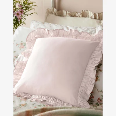 Marks & Spencer Laura Ashley Cotton Rich Idina Cushion Light Pink