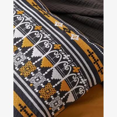 Marks & Spencer M&S X Fired Earth Casablanca Collection Marabout Bolster Cushion - Charcoal, Charcoal