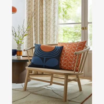 Marks & Spencer Orla Kiely Striped Tulip Pure Cotton Cushion Blue Mix