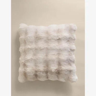 Marks & Spencer M&S Collection Faux Fur Bubble Cushion Neutral