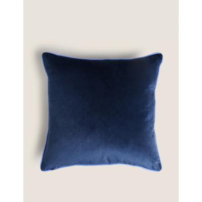 Marks & Spencer M&S  Velvet Tropical Print Cushion - Navy Mix, Navy Mix
