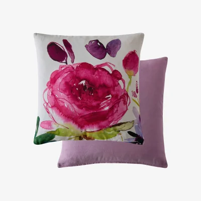Marks & Spencer Bluebellgray Pure Cotton Floral Cushion Pink Mix