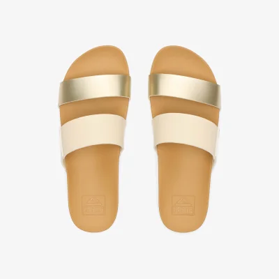Marks & Spencer REEF Cushion Vista Metallic Flat Sliders White Mix