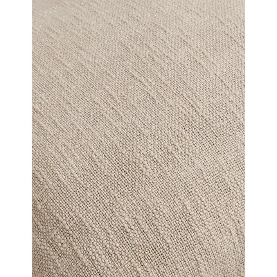 Marks & Spencer M&S Pure Cotton Pom Pom Edge Cushion - Grey, Grey,Ecru,Ochre
