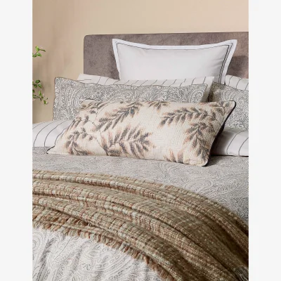 Marks & Spencer Bedeck of Belfast Pure Cotton Patterned Cushion Charcoal Mix