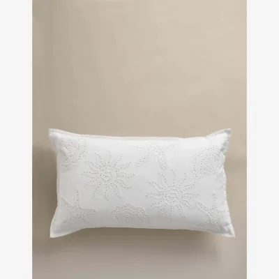Marks & Spencer M&S Pure Cotton Shell Broderie Bolster Cushion White