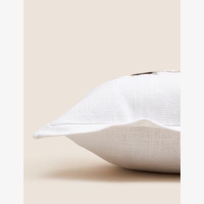Marks & Spencer M&S Cotton with Linen Bee Bolster Cushion - Ivory, Ivory