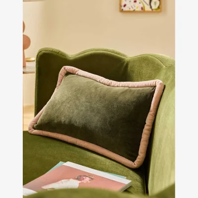 Marks & Spencer MADE Velvet Huxley Cushion Burgundy Mix