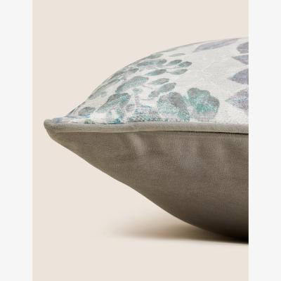 Marks & Spencer M&S Chenille Floral Embellished Cushion - Blue Mix, Blue Mix