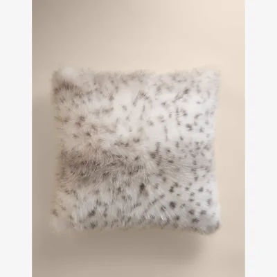 Marks & Spencer M&S Faux Fur Animal Print Cushion Grey Mix