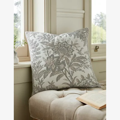 Marks & Spencer Laura Ashley Marlbrook Floral Jacquard Cushion Grey Mix