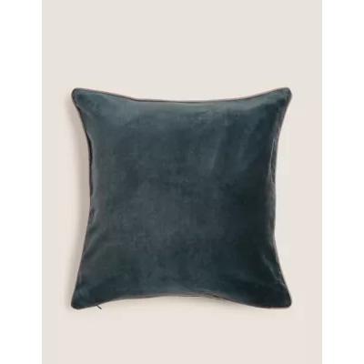 Marks & Spencer M&S Pure Cotton Velvet Cushion - Navy, Navy,Soft Peach,Heather,Soft Teal,Rose,Neutral,Mustard,Sage