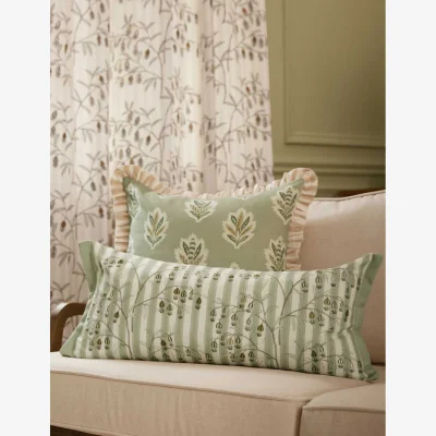 Marks & Spencer Sanderson Embroidered Chinese Lanterns Cushion Green Mix