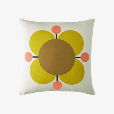 Marks & Spencer Orla Kiely Pure Cotton Atomic Flower Cushion Yellow Mix