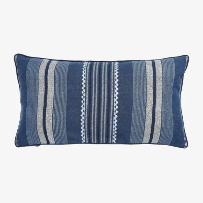 Marks & Spencer Bedeck of Belfast Kayah/Liyana Pure Cotton Striped Cushion Indigo Mix