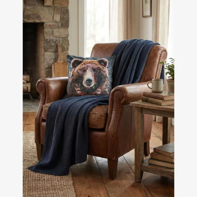 Marks & Spencer MM Linen Thread Bear Cushion Multi