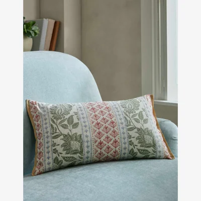 Marks & Spencer Laura Ashley Pure Cotton Hedingham Stripe Cushion Green Mix
