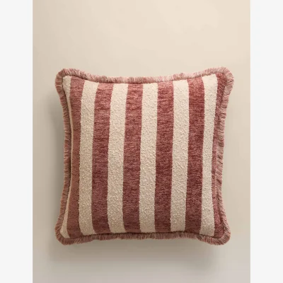 Marks & Spencer M&S Chenille Striped Fringed Cushion Spice