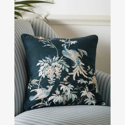 Marks & Spencer Laura Ashley Attleton Floral Cushion 43x43cm Navy Mix