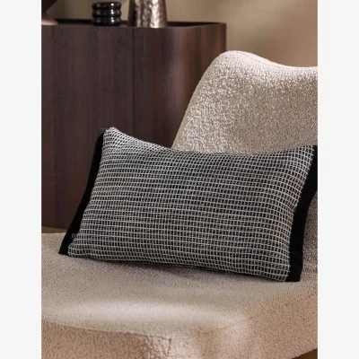 Marks & Spencer MADE Pure Cotton Cady Cushion Black Mix