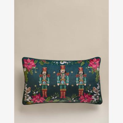 Marks & Spencer M&S Velvet Nutcracker Bolster Cushion Green Mix