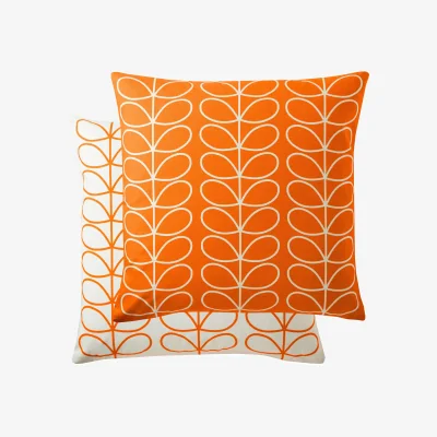 Marks & Spencer Orla Kiely Pure Cotton Small Linear Stem Cushion Orange Mix
