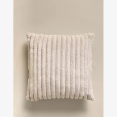 Marks & Spencer M&S Ribbed Fleece Cushion Neutral