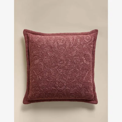 Marks & Spencer M&S Cotton Rich Floral Embroidered Cushion Chestnut