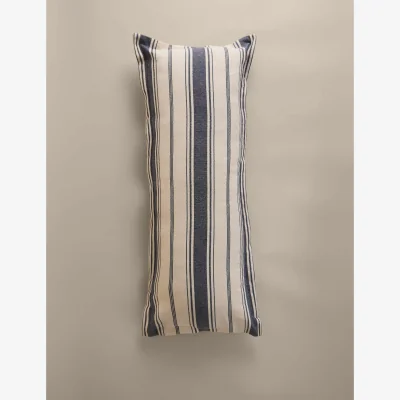 Marks & Spencer M&S Pure Cotton Woven Stripe Bolster Cushion Navy Mix