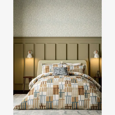 Marks & Spencer Harlequin Pure Cotton Zuni Cushion Blue