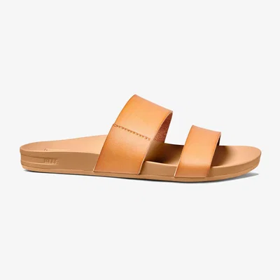 Marks & Spencer Reef Women's Cushion Vista Metallic Flat Sliders - 6 - Tan, Tan,Gold,Dark Tan