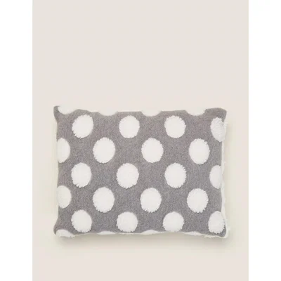 Marks & Spencer M&S Polka Dot Small Bolster Cushion - Charcoal Mix, Charcoal Mix