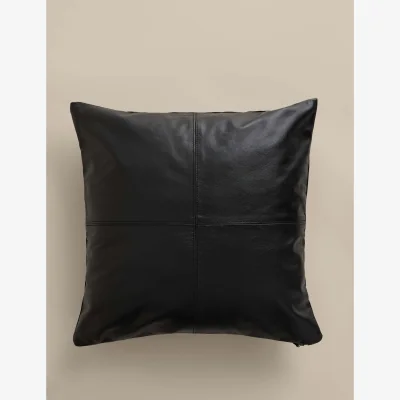 Marks & Spencer M&S Leather Panel Cushion Black