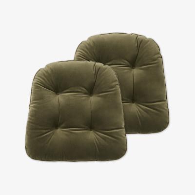 Made.com Julius Set of 2 Velvet Top Seat Pads, 40 x 40cm, Pistachio Green
