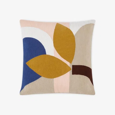 Made.com Lanua Embroidered Cushion, 45 x 45cm, Pink Multi