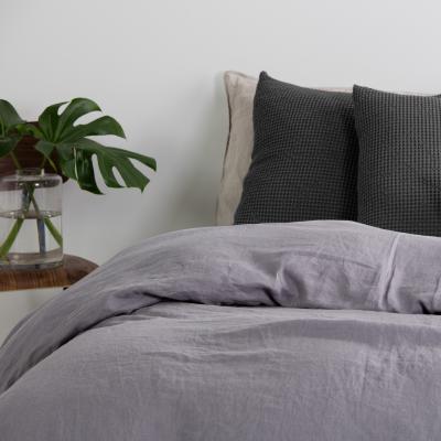 Made.com Grove 100% Cotton Cushion, 50 x 50cm, Charcoal