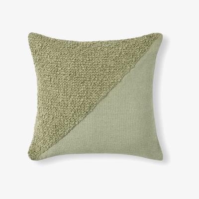 Made.com Opie Textured Cotton Cushion, 50 x 50cm, Green