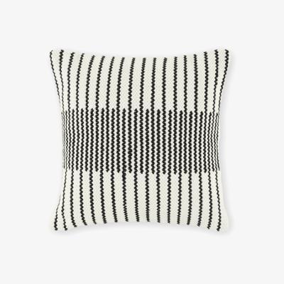 Made.com Caixa Woven Cushion, 45 x 45cm, Black & Off White