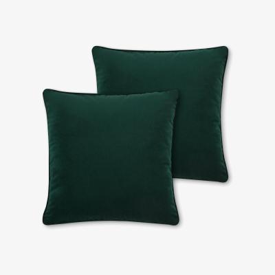 Made.com Julius Set of 2 Velvet Cushions, 59 x 59cm, Forest Green